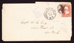 Cover, Scott 94, Poughkeepsie, NY, Solid STAR in Circle Fancy Cancel, Faults