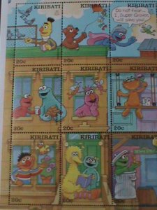 KIRIBATI-CARTOONS-FAMOUS TB SHOW-SESAME STREET- MNH SHEET VERY FINE-LAST ONE