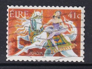 Ireland   #1407  used  2002   Europa   41c  equestrian act