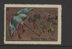 Germany - Fels Umbrella Store Advertising Stamp, Artist JP Werth - NG