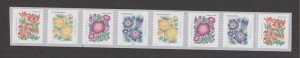 Scott# 5672-5675 unused MNH  Plate # P1111  (58 cent Mountain Flora)  Strip of 8