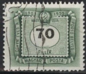 Hungary J224 (used cto) 70f numeral, dull green (1953)
