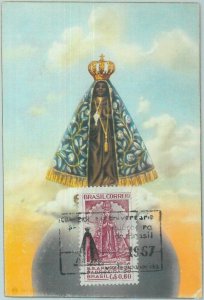 83728 - BRAZIL - Postal History - MAXIMUM CARD 1957 ART Religion-