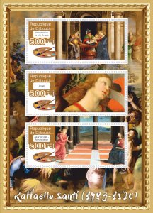 Stamps.Art, painting, Rafael Santi 2017 year 19 sheets perforated MNH**