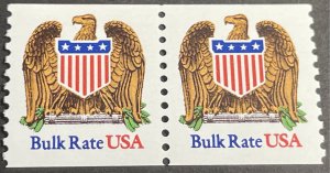 U.S.# 2602-MINT NEVER/HINGED--PAIR--BULK RATE--1991-93