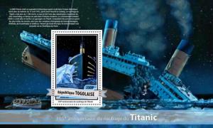 TOGO - 2017 - 105th Anniv Sinking of Titanic - Perf Souv Sheet -MNH