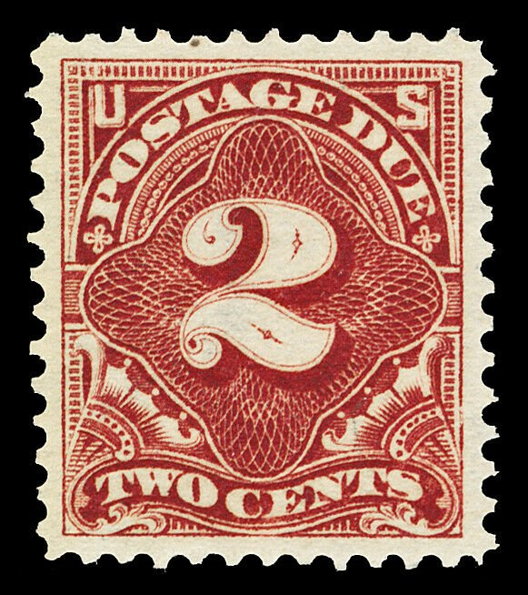 Scott J39 1895 2c Deep Claret Postage Due Issue Mint VF OG LH Cat $13.50