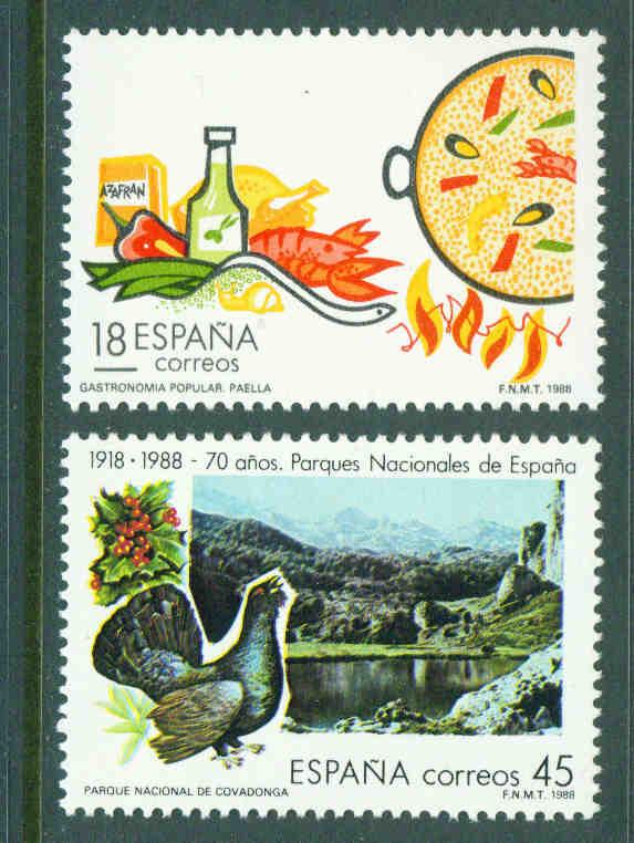 SPAIN Scott 2548-9 MNH** 1988 Tourism set