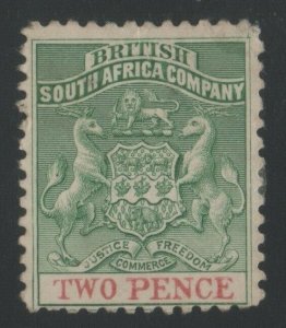 Rhodesia 1892 SG20  2d deep dull green - mounted mint