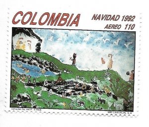 COLOMBIA 1992 CHRISTMAS CHILDREN PAINTING SC 1068 MI 1886  MNH