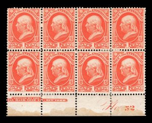 MOMEN: US STAMPS #O15 OFFICIAL INTACT PLATE BLOCK OF 10 MINT OG H LOT #89585-1