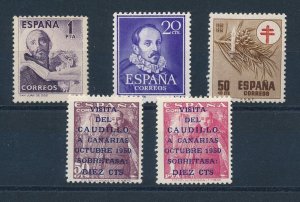 Spain 1950 Short year set  MNH