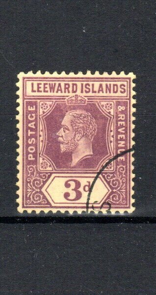 Leeward Islands 1913 3d purple/yellow SG 51 FU CDS 