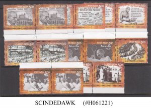INDIA - 2017 75yrs OF FREEDOM MOVEMENT 1942 - 8V PAIR - MINT NH