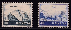 Switzerland 1948 Types of 1941 Re-issued Color Change  XF/NH