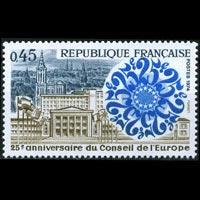 FRANCE 1974 - Scott# 1402 Europe Council Set of 1 NH