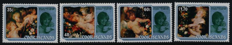 Cook islands 687-90 MNH Christmas, Princess Diana, Prince William