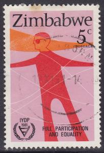 Zimbabwe 438 USED 1981 UN INTL Year of the Disabled