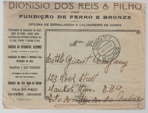 1932 Vila do Paco Portugal illustrated advertising cover USA Mining Company