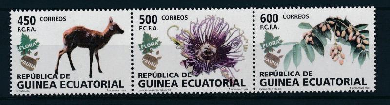 [26046] Equatorial Guinea 2008 Animal Kingdom Deer Flowers MNH