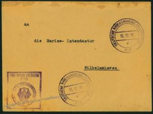 German Navy Spanish Civil War 3rd Torpedo Boat Fleet Feldpost Cover 54479