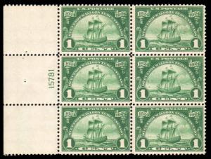 Five #614 MNH Plate # Blocks of 6  Five Different Blocks All Pitured (981)