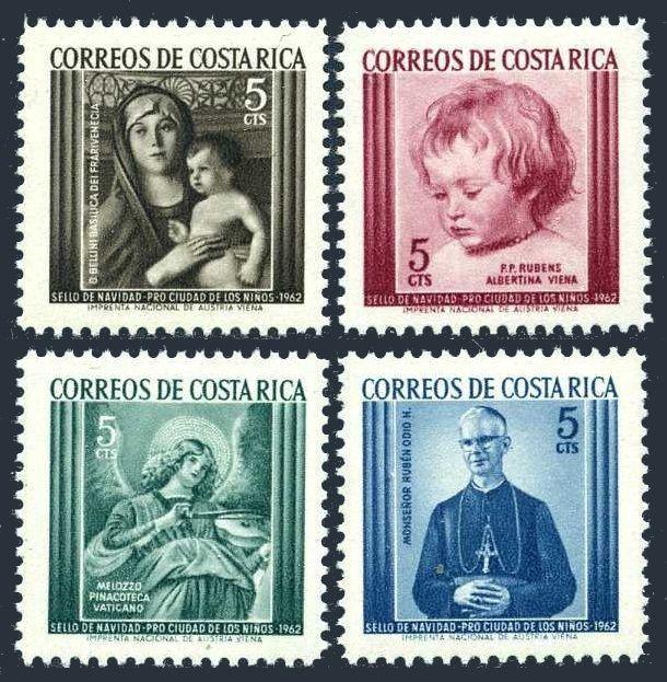 Costa Rica RA12-RA15,MNH.Michel Zw 12-15. Tax stamps 1962.Rubens,Bellini,Melozzo