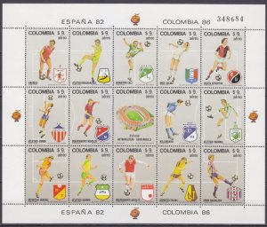 1982 Colombia 1562-1576KL 1982 FIFA World Cup in Spain 12,00 €