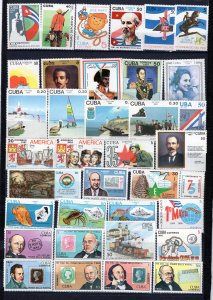 CUBA 1990-1991 YEARS SET OF 35 STAMPS MNH