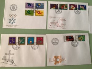 Liechtenstein postal stamps covers 6 items Ref A1344