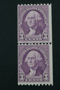 United States #722 Coil Line Pair MNH