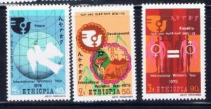 Ethiopia 736-38 NH 1975 Intl Womens Year 