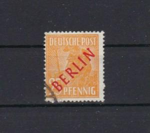 GERMANY BERLIN OVERPRINT 25 PF YELLOW ORANGE CAT £75+  REF 801