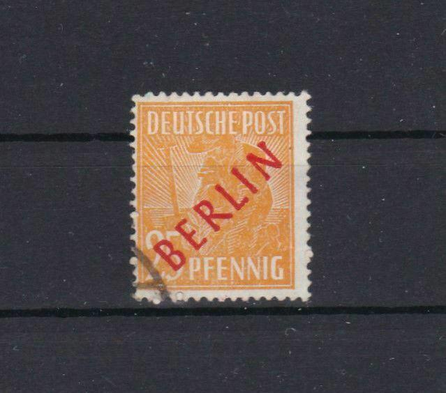 GERMANY BERLIN OVERPRINT 25 PF YELLOW ORANGE CAT £75+  REF 801