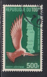 Togo # C33, Eagle & Map of Togo, Used