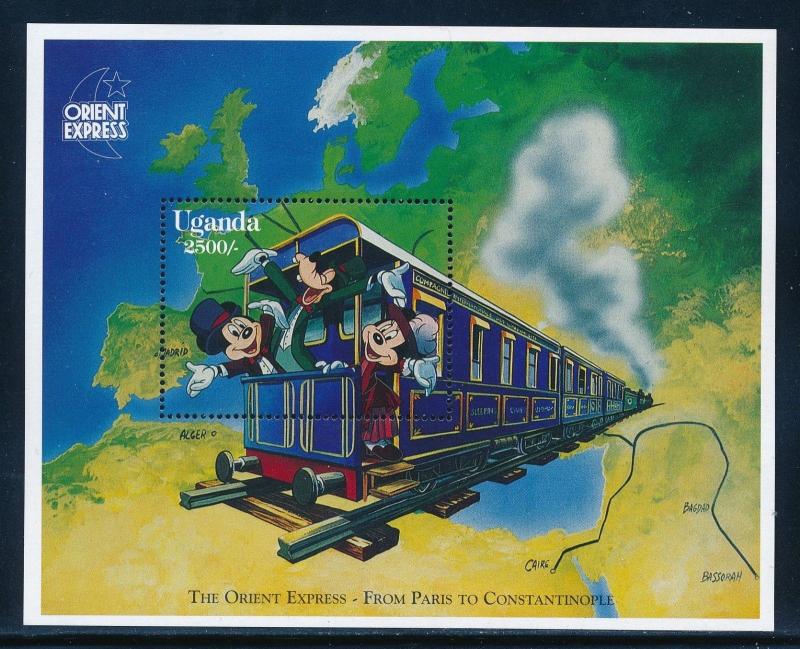 Disney Uganda - MNH Souvenir Sheet  Mickey Train /1409 (1996)