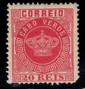 Cabo or Cape Verde Scott 11 MH* Crown stamp rich color rounded corner