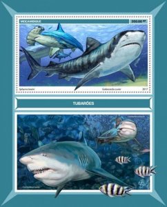 Mozambique - 2017 Sharks - Stamp Souvenir Sheet - MOZ17115b