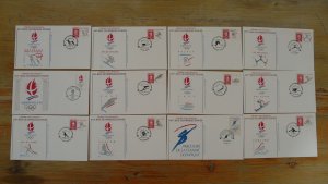 olympic games Albertville 1992 set of 12 FDC France