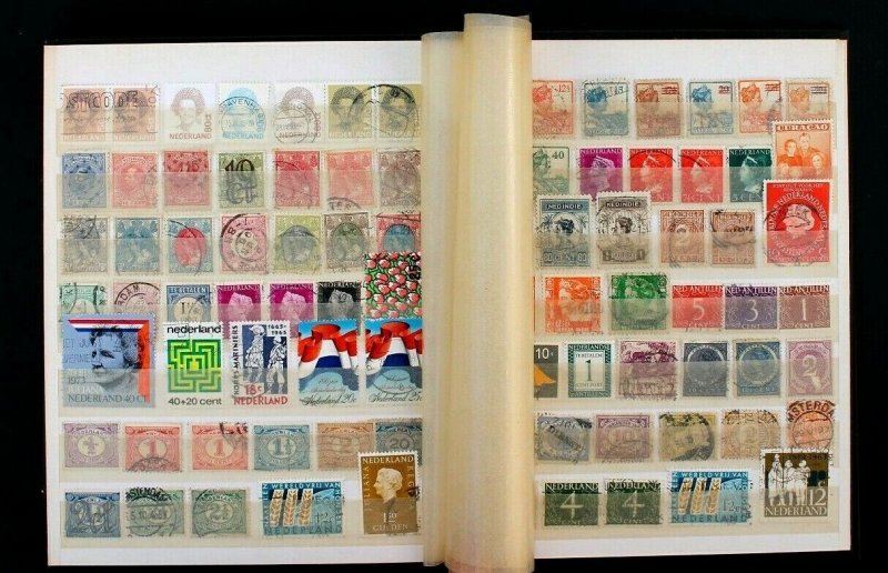 Netherlands Stamp Collection Lot of 519 MNH, MH Used Vintage Stock Book