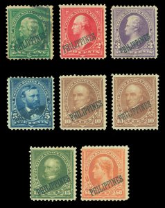 US PHILIPPINES 1899-1901  Definitive set   Scott 213-219 mint MH