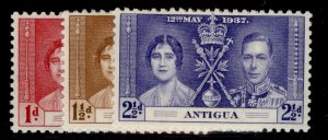 ANTIGUA GVI SG95-97, CORONATION set, M MINT.