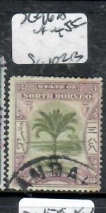 NORTH BORNEO 3C  TREE   SG 96A  SANDAKAN    CDS    VFU     P0514H