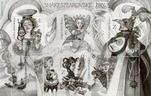 Czech Tschechien Tchèque 2023 Shakespeare 's plays set of 4 stamps in b...