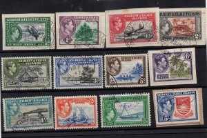 Gilbert & Ellice KGVI 1939 fine used set of 12 SG43-54 WS35757