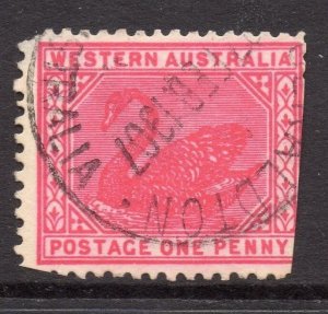 Western Australia Early Swan Type Fair Postmark Fine Used 1d. 064506