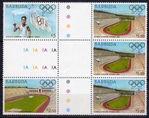 Barbuda 1984 Sc#631/632+634 LOS ANGELES OLYMPICS inter-paneau