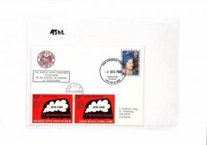 GB QUEEN MOTHER FDC 1980 WALES Bi-Lingual *Railway Letter Stamps* Cover AJ112