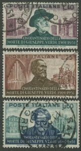 ITALY #594-596 USED SET