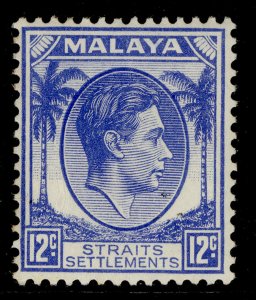MALAYSIA - Straits Settlements GVI SG285, 12c ultramarine, LH MINT. Cat £16. 